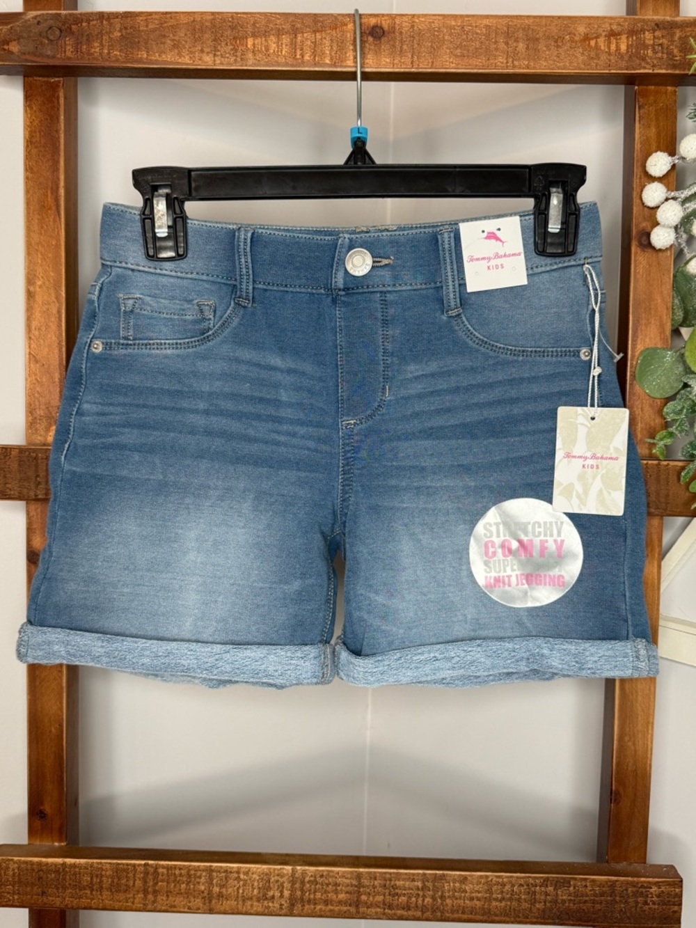 Girls Tommy Bahama Knit Pull-On Jegging Shorts